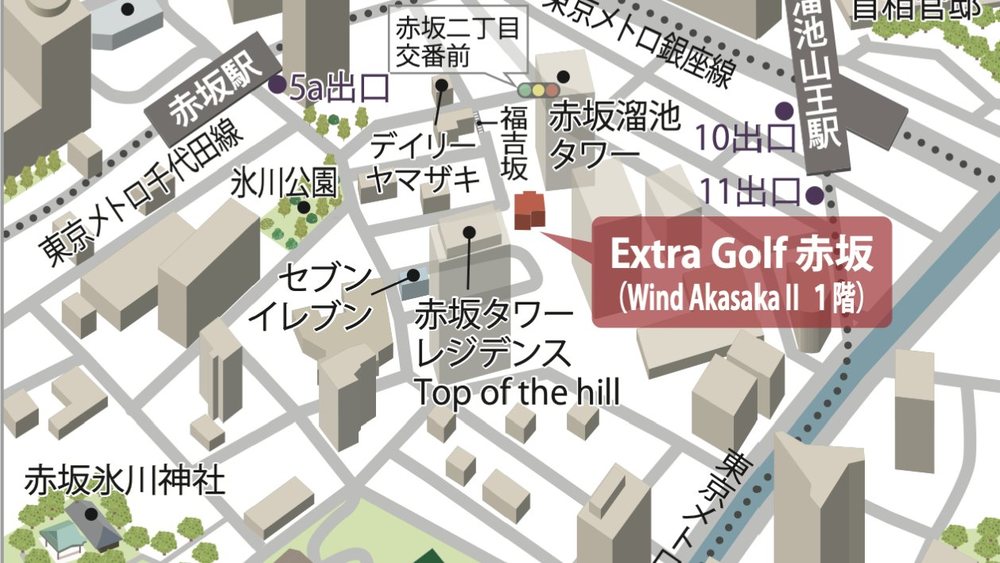 EXTRA GOLF 赤坂店地图